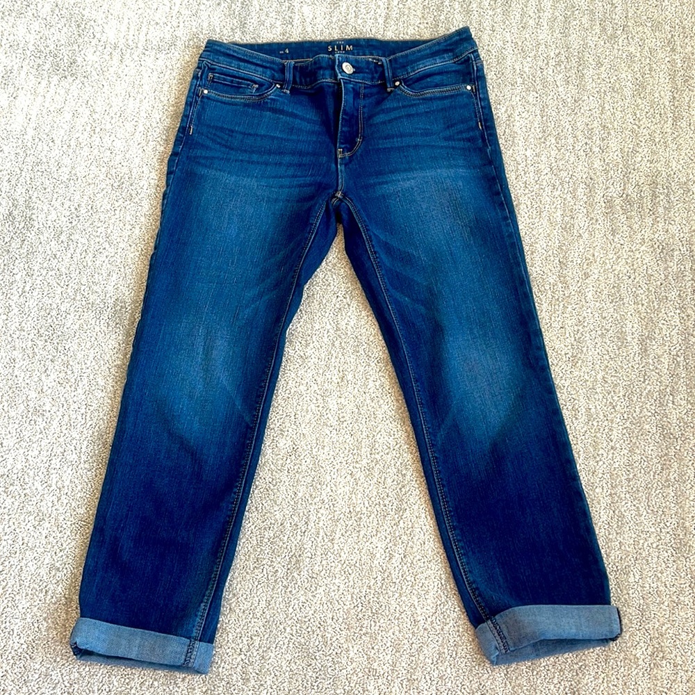 White House Black Market the slim crop cuffed jeans